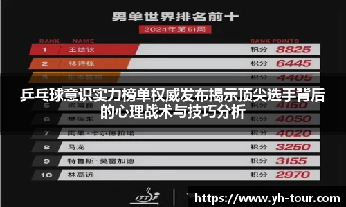 乒乓球意识实力榜单权威发布揭示顶尖选手背后的心理战术与技巧分析